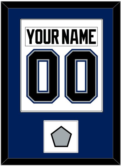 Tampa Bay Nameplate & Number (Back) Combined With 2004 Stanley Cup Finals Patch - Home White (2001-2007) - Essential Tier 1
