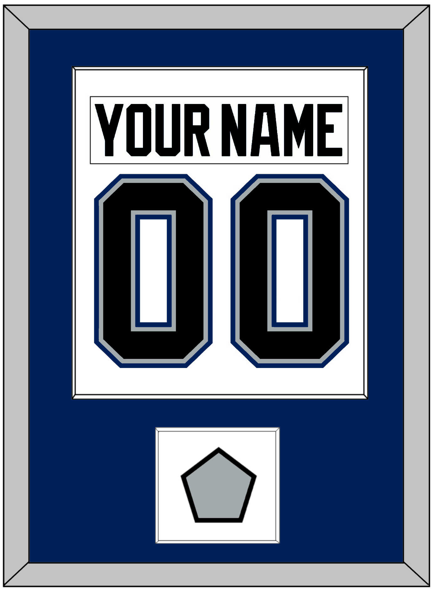 Tampa Bay Nameplate & Number (Back) Combined With 2004 Stanley Cup Finals Patch - Home White (2001-2007) - Essential Tier 1