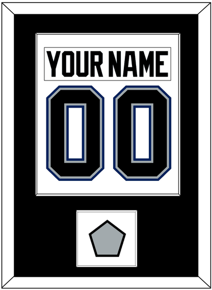 Tampa Bay Nameplate & Number (Back) Combined With 2004 Stanley Cup Finals Patch - Home White (2001-2007) - Essential Tier 2