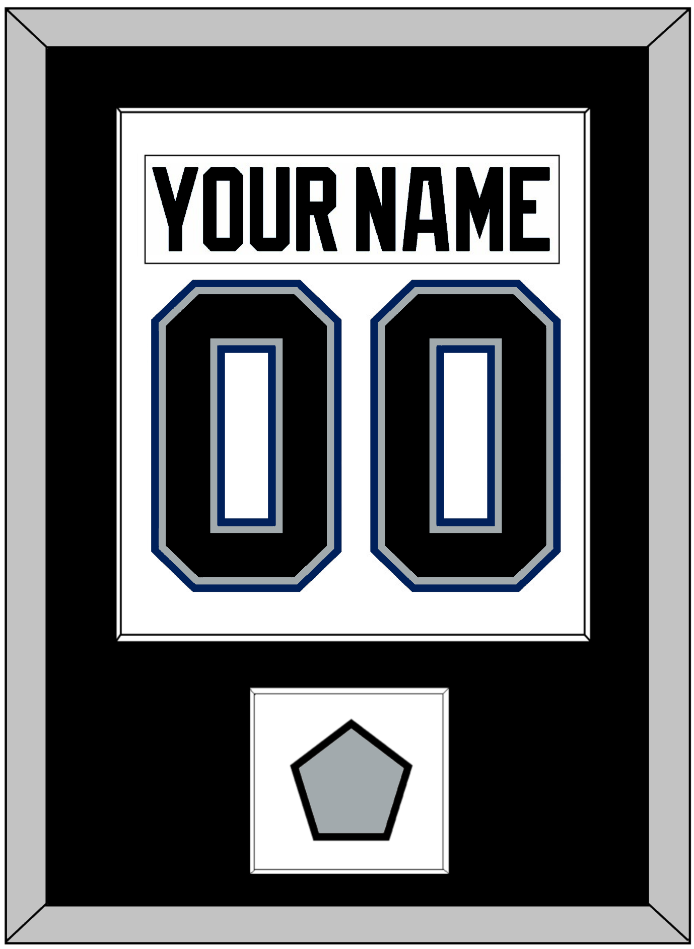 Tampa Bay Nameplate & Number (Back) Combined With 2004 Stanley Cup Finals Patch - Home White (2001-2007) - Essential Tier 2