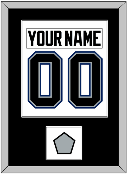 Tampa Bay Nameplate & Number (Back) Combined With 2004 Stanley Cup Finals Patch - Home White (2001-2007) - Essential Tier 2