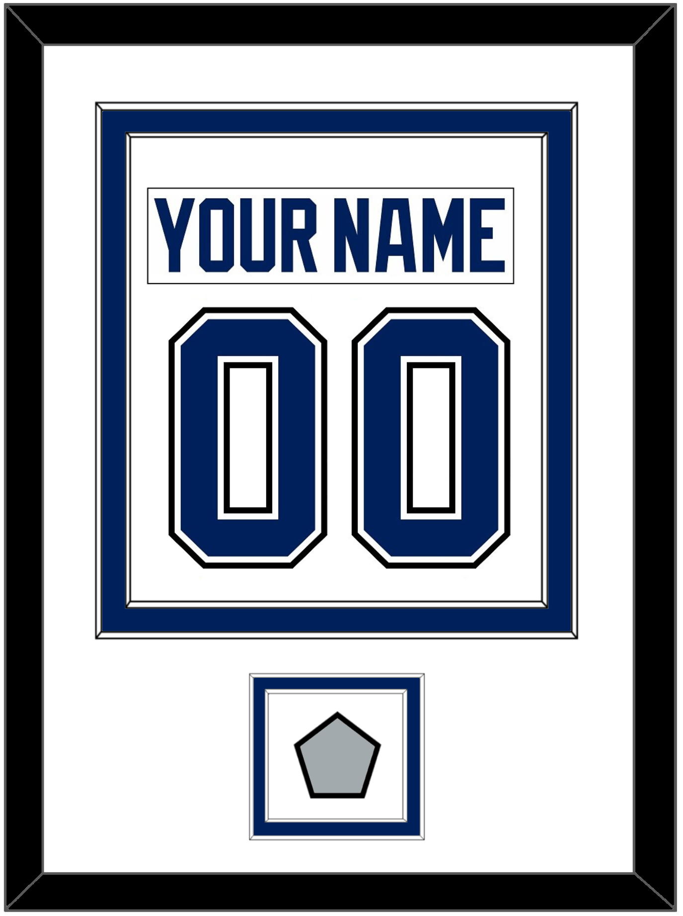 Tampa Bay Nameplate & Number (Back) Combined With 2020 Or 2021 Stanley Cup Champions Patch - Road White - Signature Tier 1