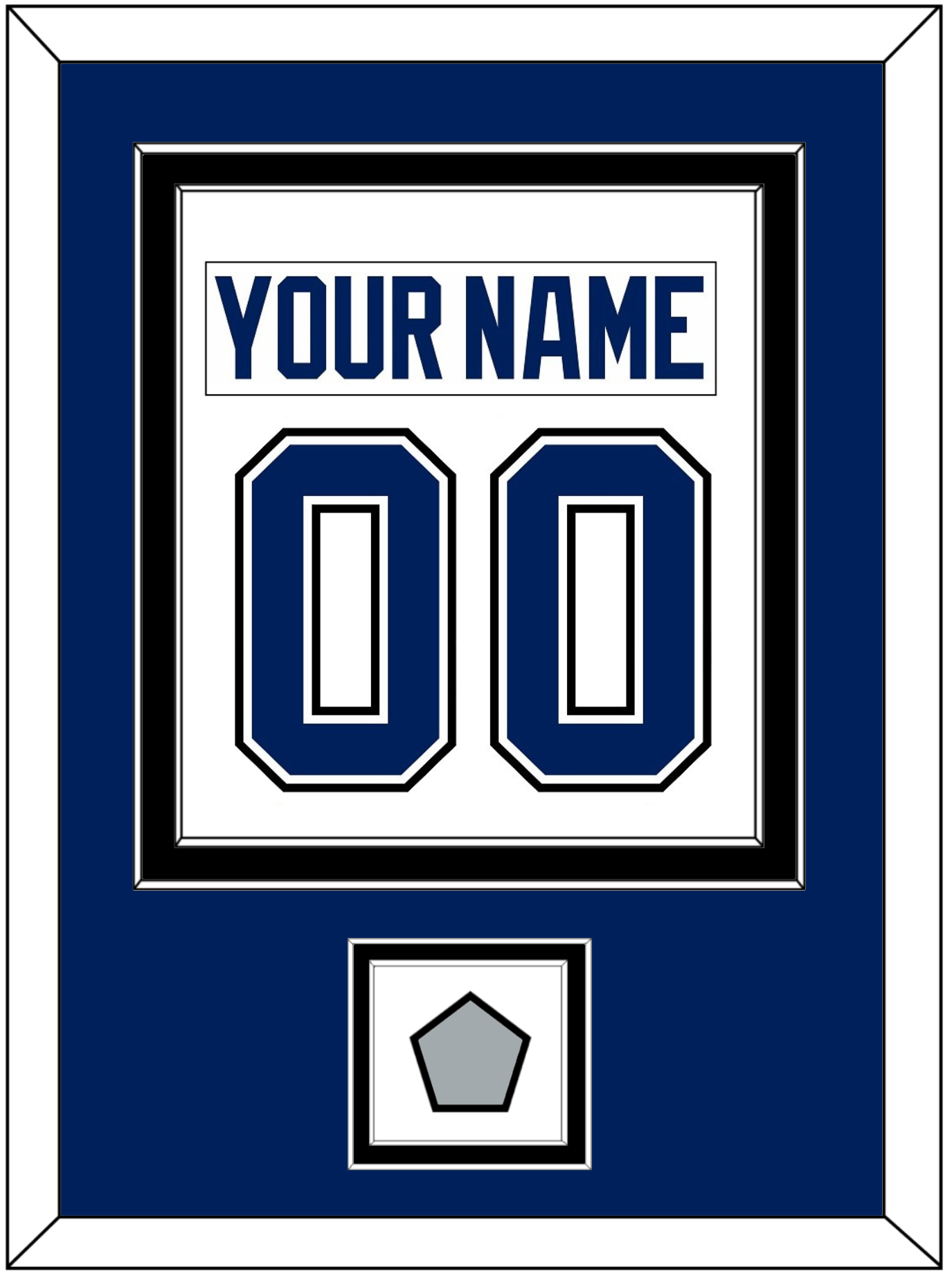 Tampa Bay Nameplate & Number (Back) Combined With 2020 Or 2021 Stanley Cup Finals Patch - Road White - Signature Tier 2