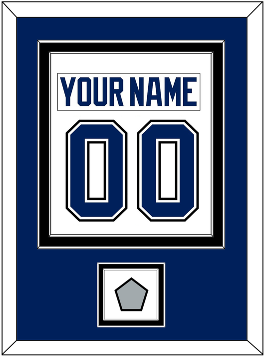 Tampa Bay Nameplate & Number (Back) Combined With 2020 Or 2021 Stanley Cup Finals Patch - Road White - Signature Tier 2