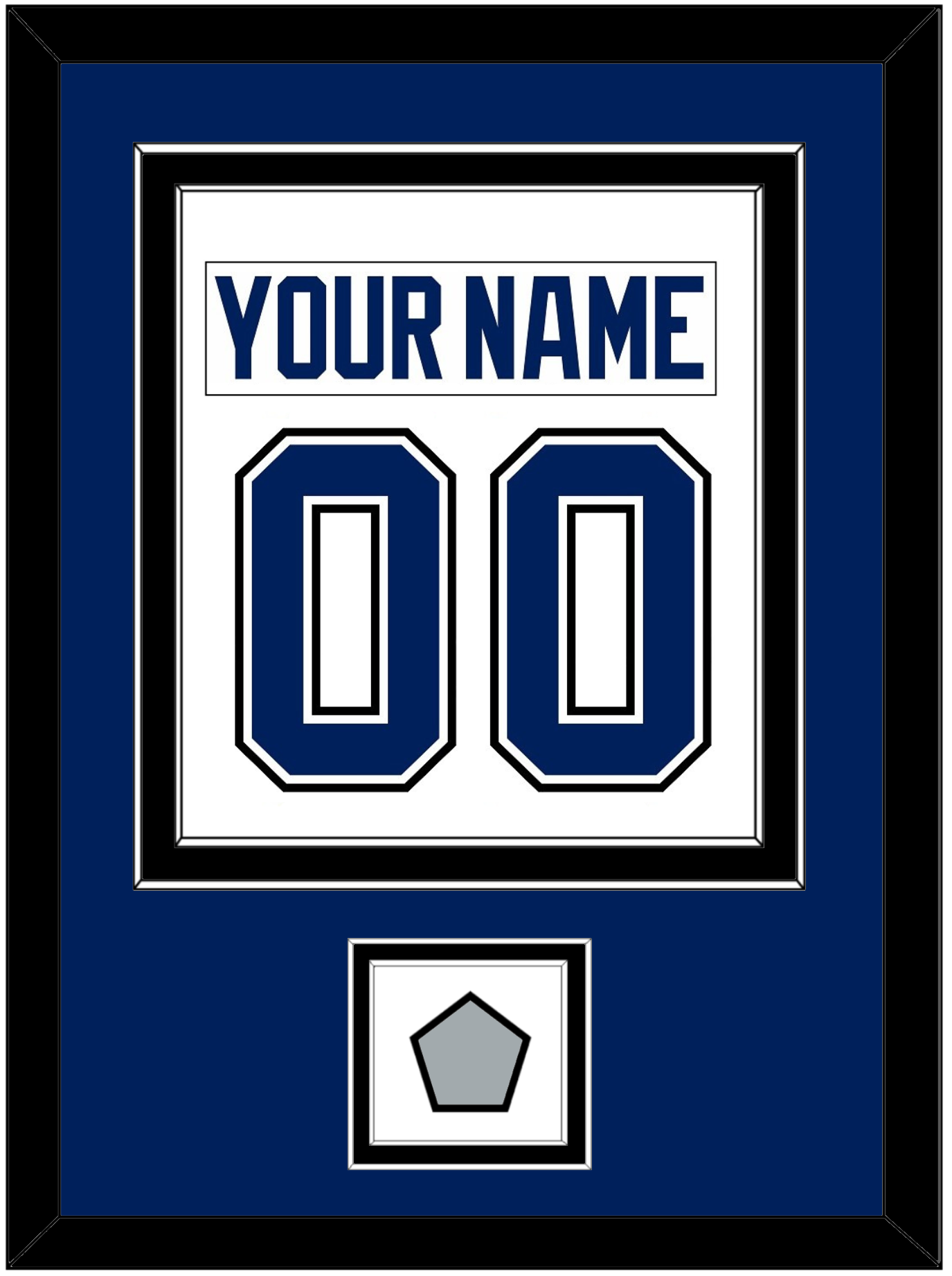 Tampa Bay Nameplate & Number (Back) Combined With 2020 Or 2021 Stanley Cup Champions Patch - Road White - Signature Tier 2