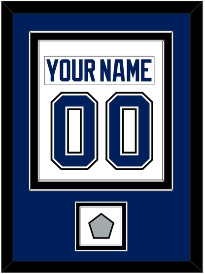 Tampa Bay Nameplate & Number (Back) Combined With 2020 Or 2021 Stanley Cup Champions Patch - Road White - Signature Tier 2