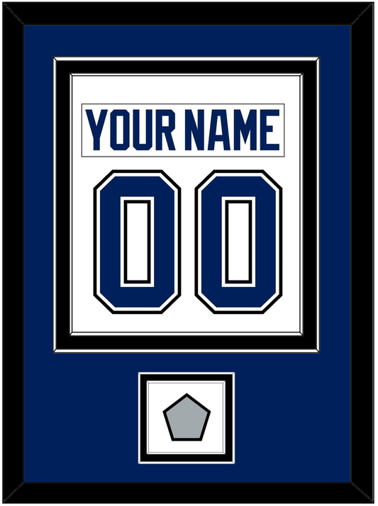 Tampa Bay Nameplate & Number (Back) Combined With 2020 Or 2021 Stanley Cup Finals Patch - Road White - Signature Tier 2