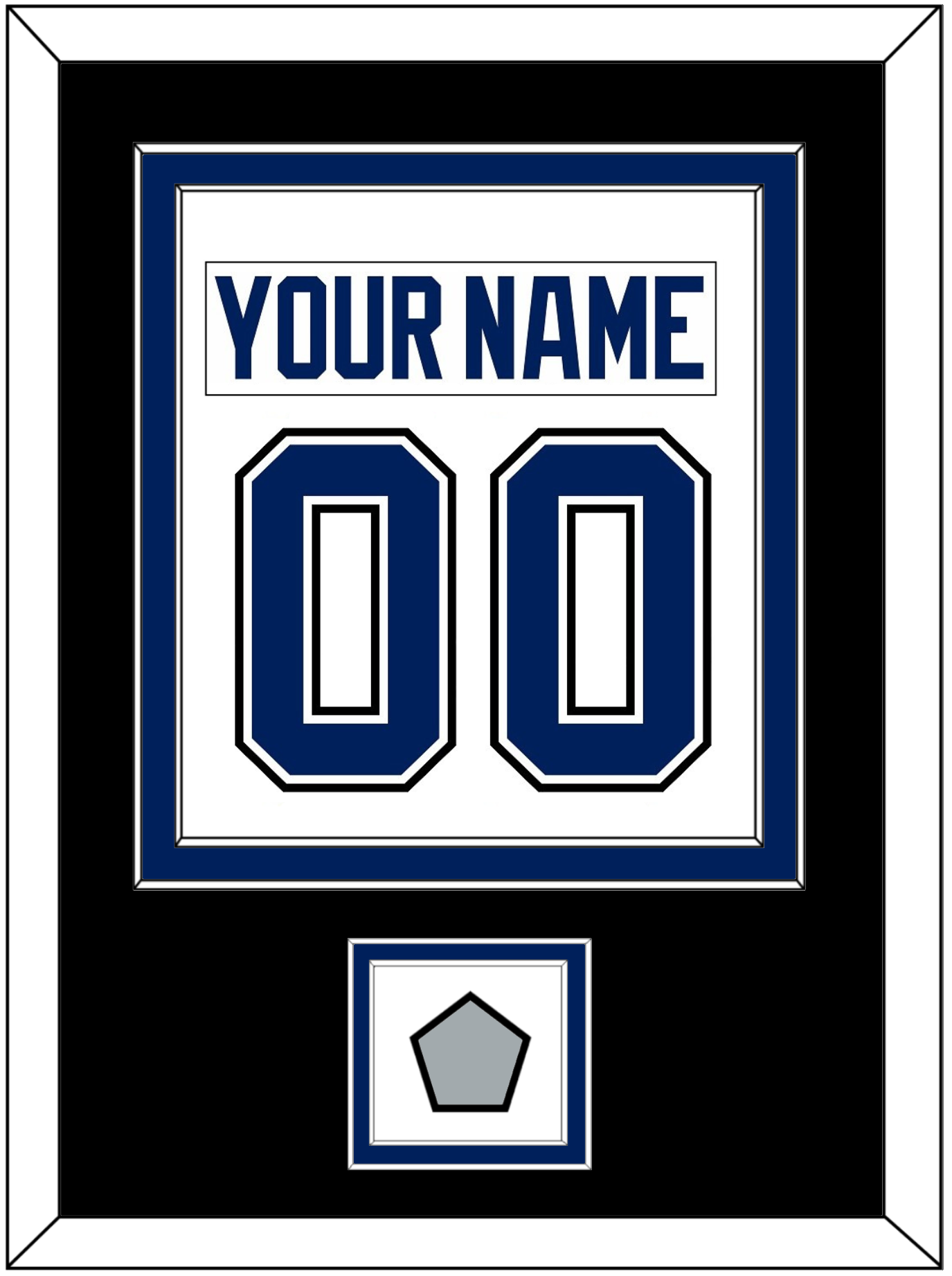 Tampa Bay Nameplate & Number (Back) Combined With 2020 Or 2021 Stanley Cup Champions Patch - Road White - Signature Tier 3