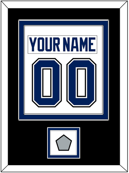 Tampa Bay Nameplate & Number (Back) Combined With 2020 Or 2021 Stanley Cup Champions Patch - Road White - Signature Tier 3