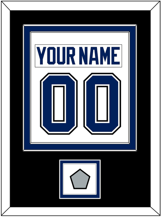 Tampa Bay Nameplate & Number (Back) Combined With 2020 Or 2021 Stanley Cup Finals Patch - Road White - Signature Tier 3