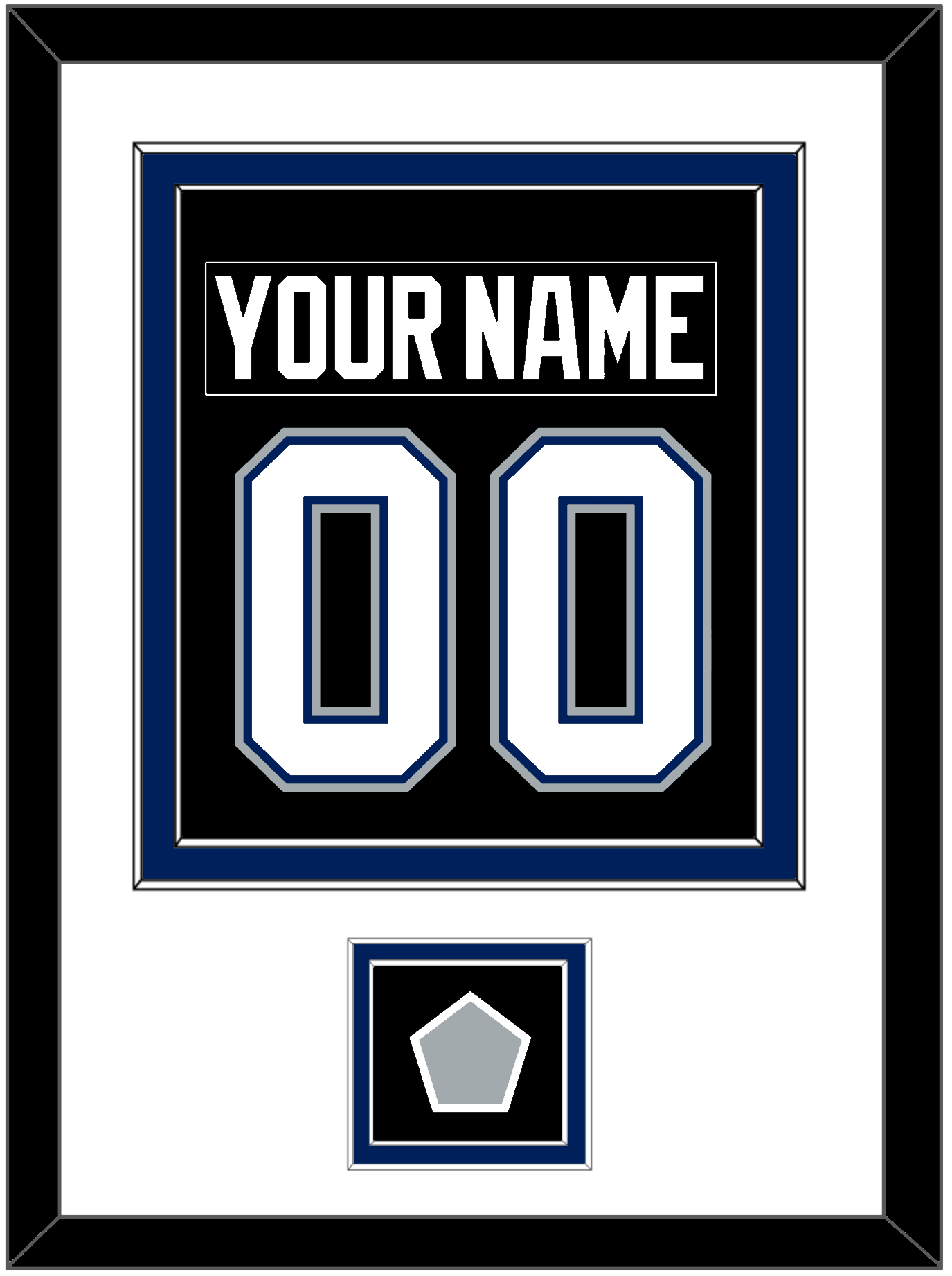 Tampa Bay Nameplate & Number (Back) Combined With 2004 Stanley Cup Finals Patch - Road Black (2001-2007) - Signature Tier 1