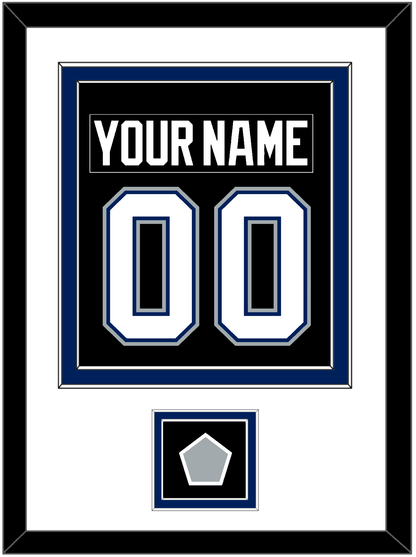 Tampa Bay Nameplate & Number (Back) Combined With 2004 Stanley Cup Finals Patch - Road Black (2001-2007) - Signature Tier 1