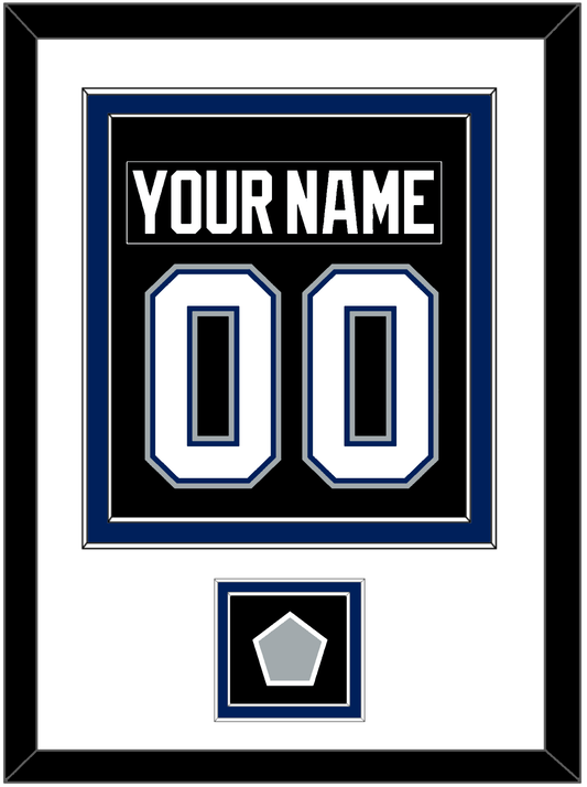Tampa Bay Nameplate & Number (Back) Combined With 2004 Stanley Cup Finals Patch - Road Black (2001-2007) - Signature Tier 1