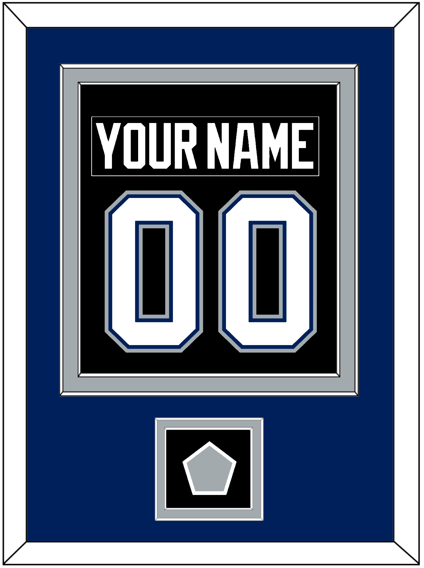 Tampa Bay Nameplate & Number (Back) Combined With 2004 Stanley Cup Finals Patch - Road Black (2001-2007) - Signature Tier 2