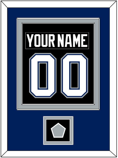 Tampa Bay Nameplate & Number (Back) Combined With 2004 Stanley Cup Finals Patch - Road Black (2001-2007) - Signature Tier 2