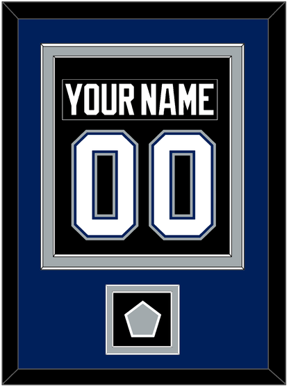 Tampa Bay Nameplate & Number (Back) Combined With 2004 Stanley Cup Finals Patch - Road Black (2001-2007) - Signature Tier 2