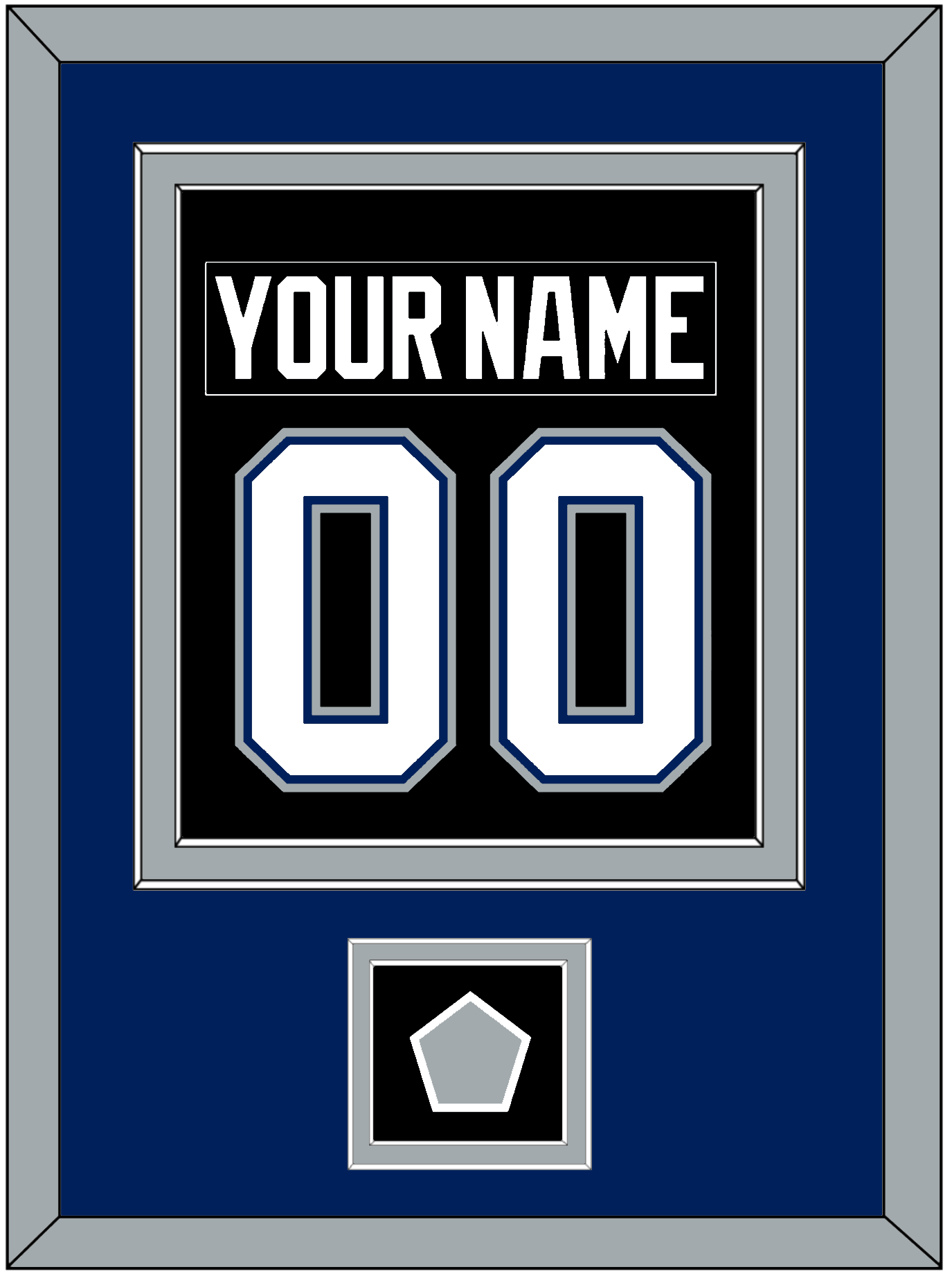 Tampa Bay Nameplate & Number (Back) Combined With 2004 Stanley Cup Finals Patch - Road Black (2001-2007) - Signature Tier 2