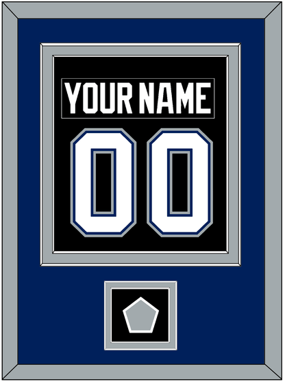 Tampa Bay Nameplate & Number (Back) Combined With 2004 Stanley Cup Finals Patch - Road Black (2001-2007) - Signature Tier 2