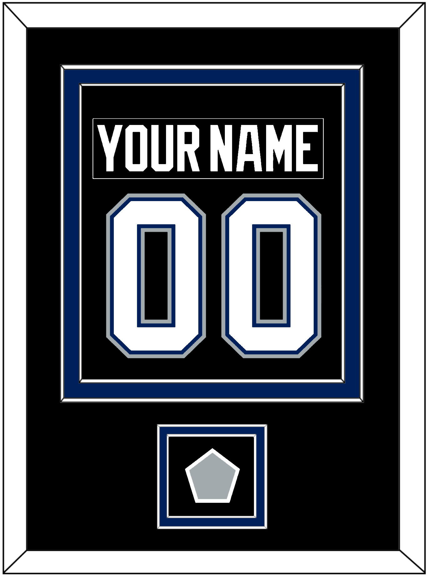 Tampa Bay Nameplate & Number (Back) Combined With 2004 Stanley Cup Finals Patch - Road Black (2001-2007) - Signature Tier 3