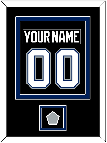 Tampa Bay Nameplate & Number (Back) Combined With 2004 Stanley Cup Finals Patch - Road Black (2001-2007) - Signature Tier 3