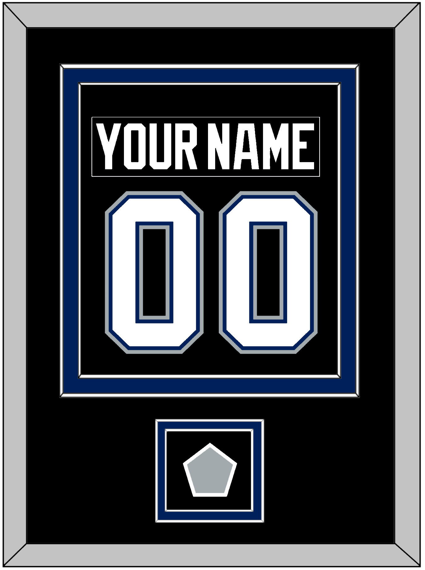 Tampa Bay Nameplate & Number (Back) Combined With 2004 Stanley Cup Finals Patch - Road Black (2001-2007) - Signature Tier 3