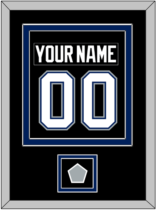 Tampa Bay Nameplate & Number (Back) Combined With 2004 Stanley Cup Finals Patch - Road Black (2001-2007) - Signature Tier 3