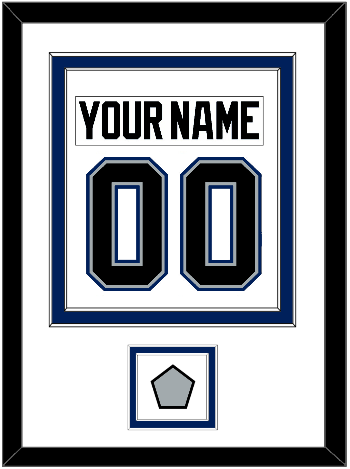Tampa Bay Nameplate & Number (Back) Combined With 2004 Stanley Cup Finals Patch - Home White (2001-2007) - Signature Tier 1