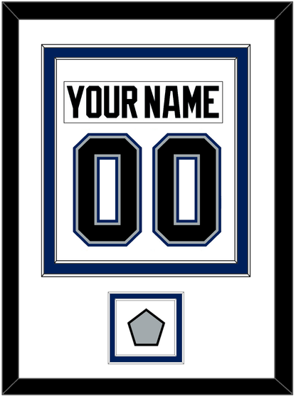 Tampa Bay Nameplate & Number (Back) Combined With 2004 Stanley Cup Finals Patch - Home White (2001-2007) - Signature Tier 1
