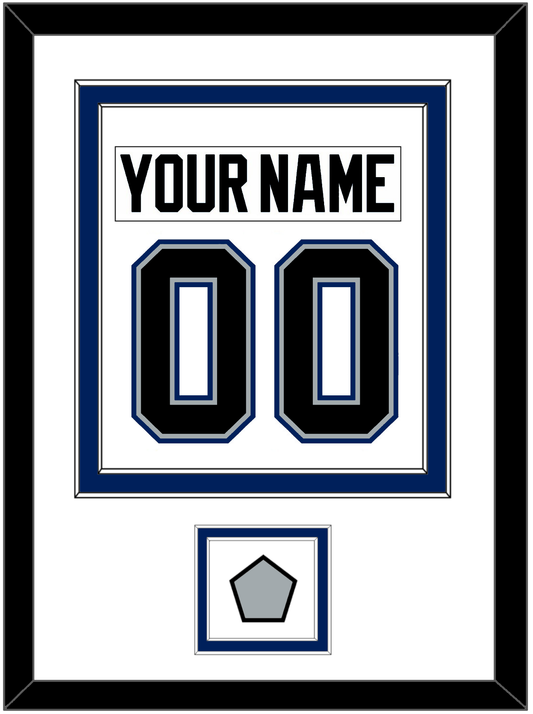 Tampa Bay Nameplate & Number (Back) Combined With 2004 Stanley Cup Finals Patch - Home White (2001-2007) - Signature Tier 1