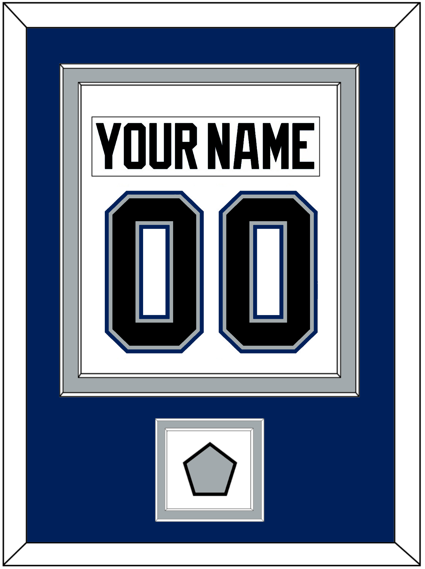 Tampa Bay Nameplate & Number (Back) Combined With 2004 Stanley Cup Finals Patch - Home White (2001-2007) - Signature Tier 2