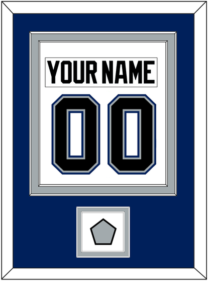 Tampa Bay Nameplate & Number (Back) Combined With 2004 Stanley Cup Finals Patch - Home White (2001-2007) - Signature Tier 2
