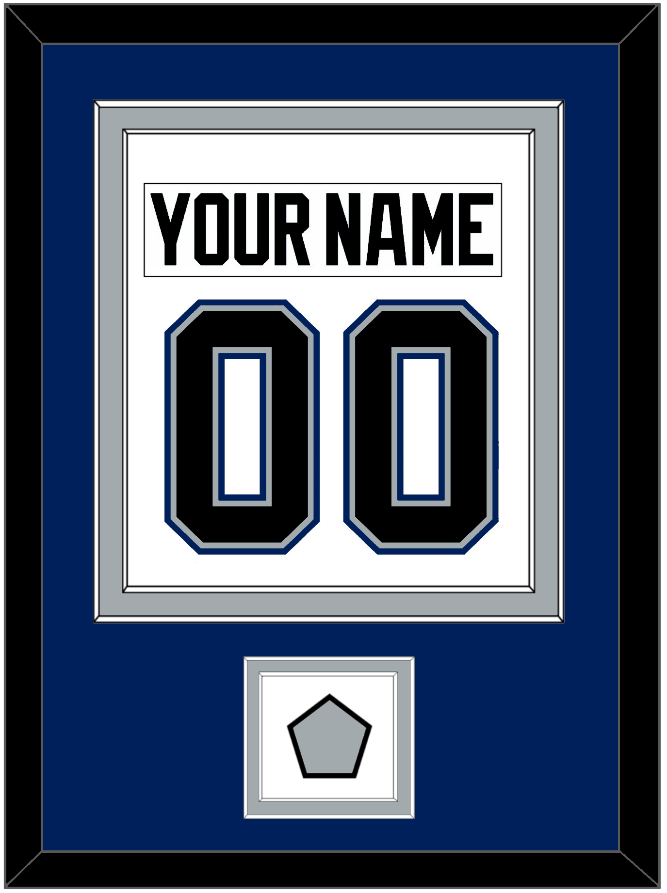 Tampa Bay Nameplate & Number (Back) Combined With 2004 Stanley Cup Finals Patch - Home White (2001-2007) - Signature Tier 2