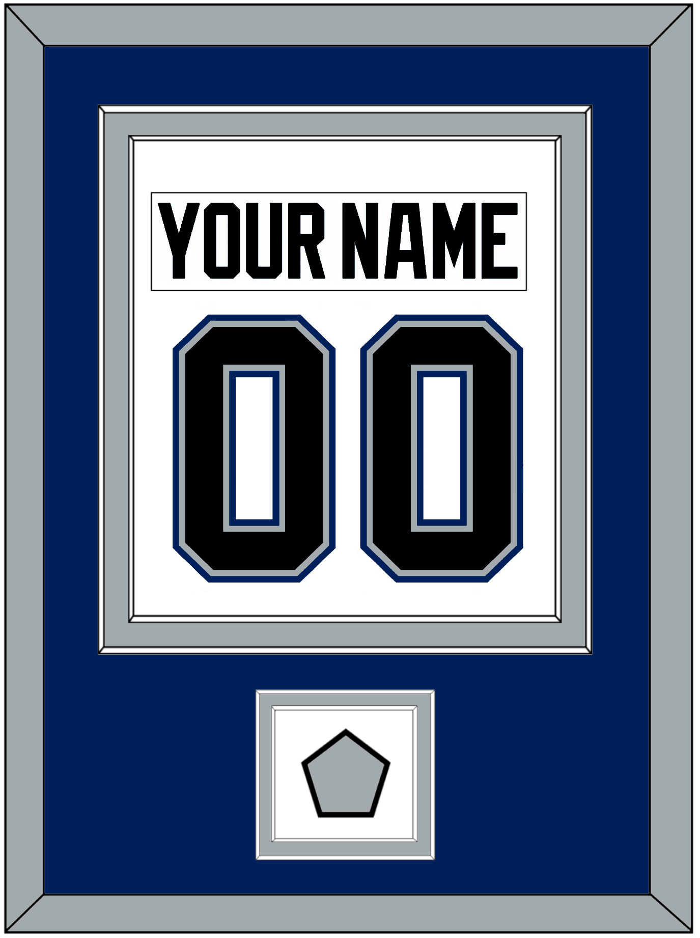 Tampa Bay Nameplate & Number (Back) Combined With 2004 Stanley Cup Finals Patch - Home White (2001-2007) - Signature Tier 2