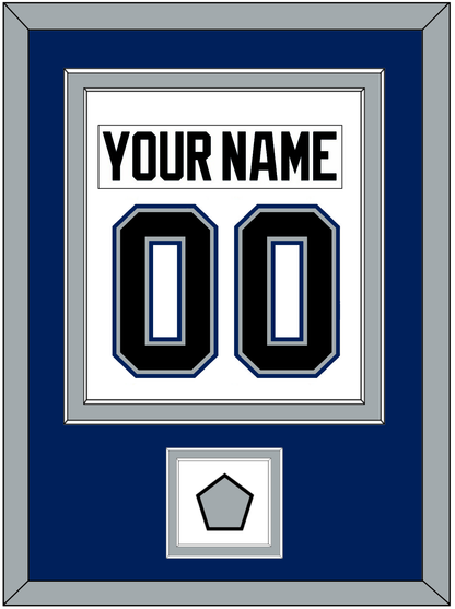 Tampa Bay Nameplate & Number (Back) Combined With 2004 Stanley Cup Finals Patch - Home White (2001-2007) - Signature Tier 2