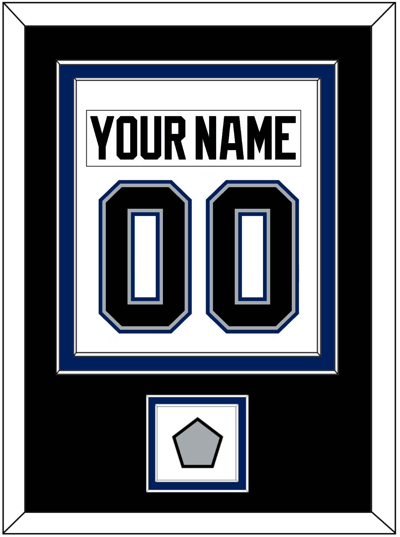 Tampa Bay Nameplate & Number (Back) Combined With 2004 Stanley Cup Finals Patch - Home White (2001-2007) - Signature Tier 3