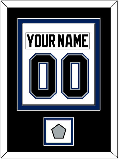 Tampa Bay Nameplate & Number (Back) Combined With 2004 Stanley Cup Finals Patch - Home White (2001-2007) - Signature Tier 3