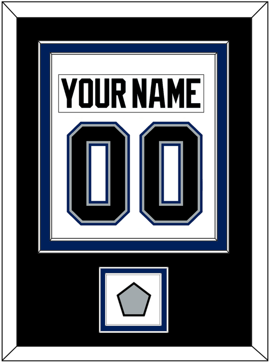 Tampa Bay Nameplate & Number (Back) Combined With 2004 Stanley Cup Finals Patch - Home White (2001-2007) - Signature Tier 3