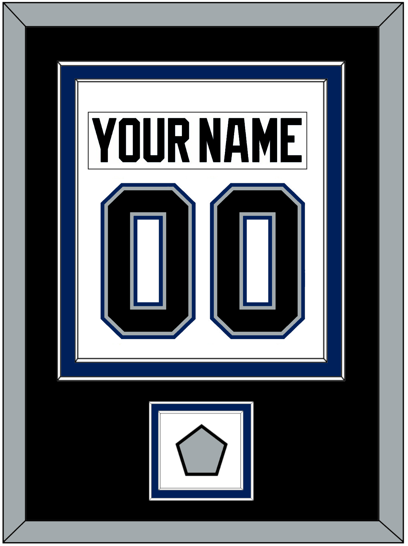 Tampa Bay Nameplate & Number (Back) Combined With 2004 Stanley Cup Finals Patch - Home White (2001-2007) - Signature Tier 3