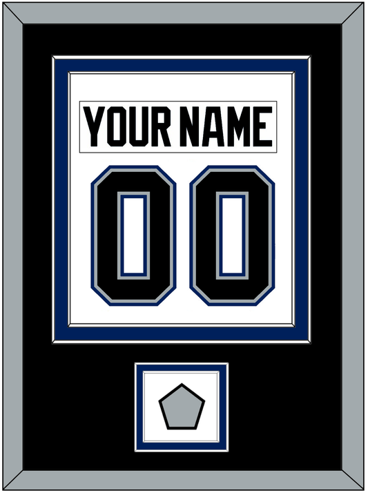 Tampa Bay Nameplate & Number (Back) Combined With 2004 Stanley Cup Finals Patch - Home White (2001-2007) - Signature Tier 3