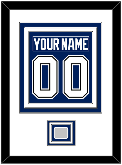 Tampa Bay Nameplate & Number (Back) Combined With 2020 Or 2021 Stanley Cup Champions Patch - Home Blue - Premier Tier 1