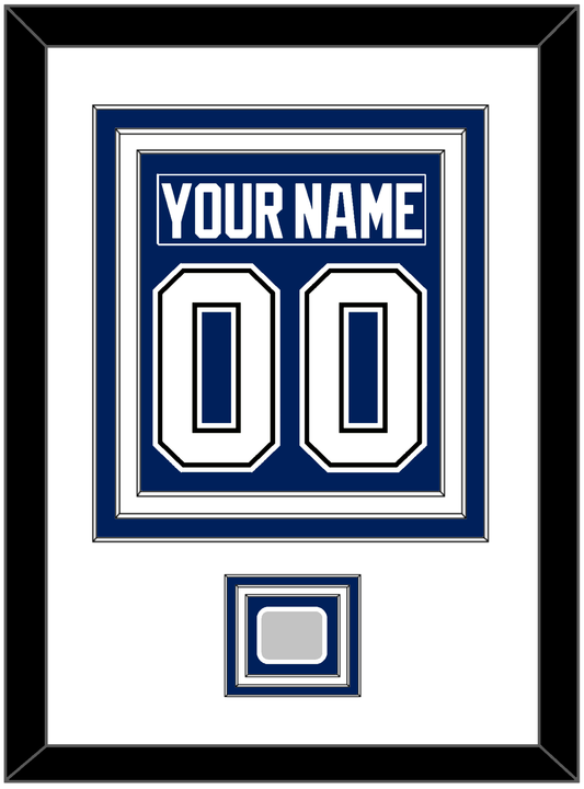 Tampa Bay Nameplate & Number (Back) Combined With 2020 Or 2021 Stanley Cup Finals Patch - Home Blue - Premier Tier 1