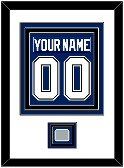 Tampa Bay Nameplate & Number (Back) Combined With 2020 Or 2021 Stanley Cup Champions Patch - Home Blue - Premier Tier 2