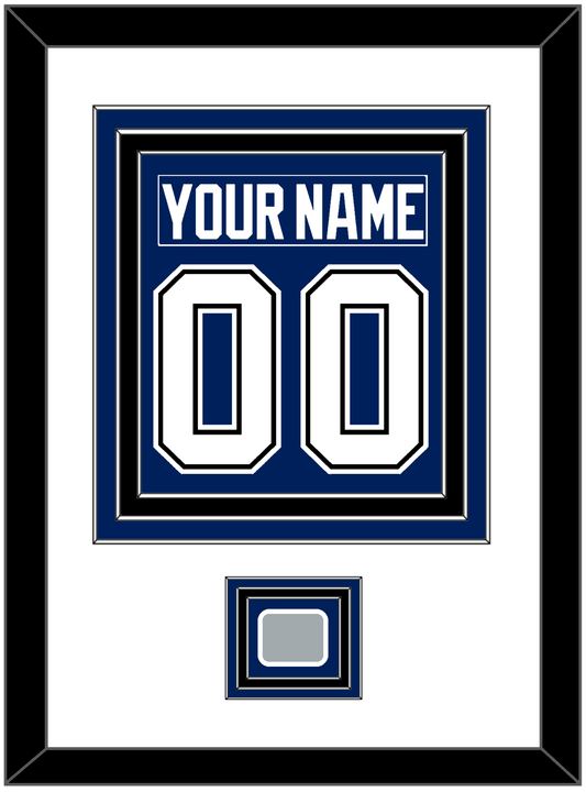 Tampa Bay Nameplate & Number (Back) Combined With 2020 Or 2021 Stanley Cup Finals Patch - Home Blue - Premier Tier 2
