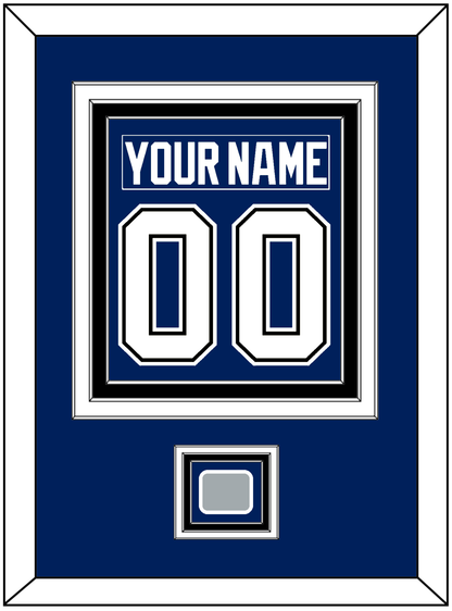 Tampa Bay Nameplate & Number (Back) Combined With 2020 Or 2021 Stanley Cup Champions Patch - Home Blue - Premier Tier 3