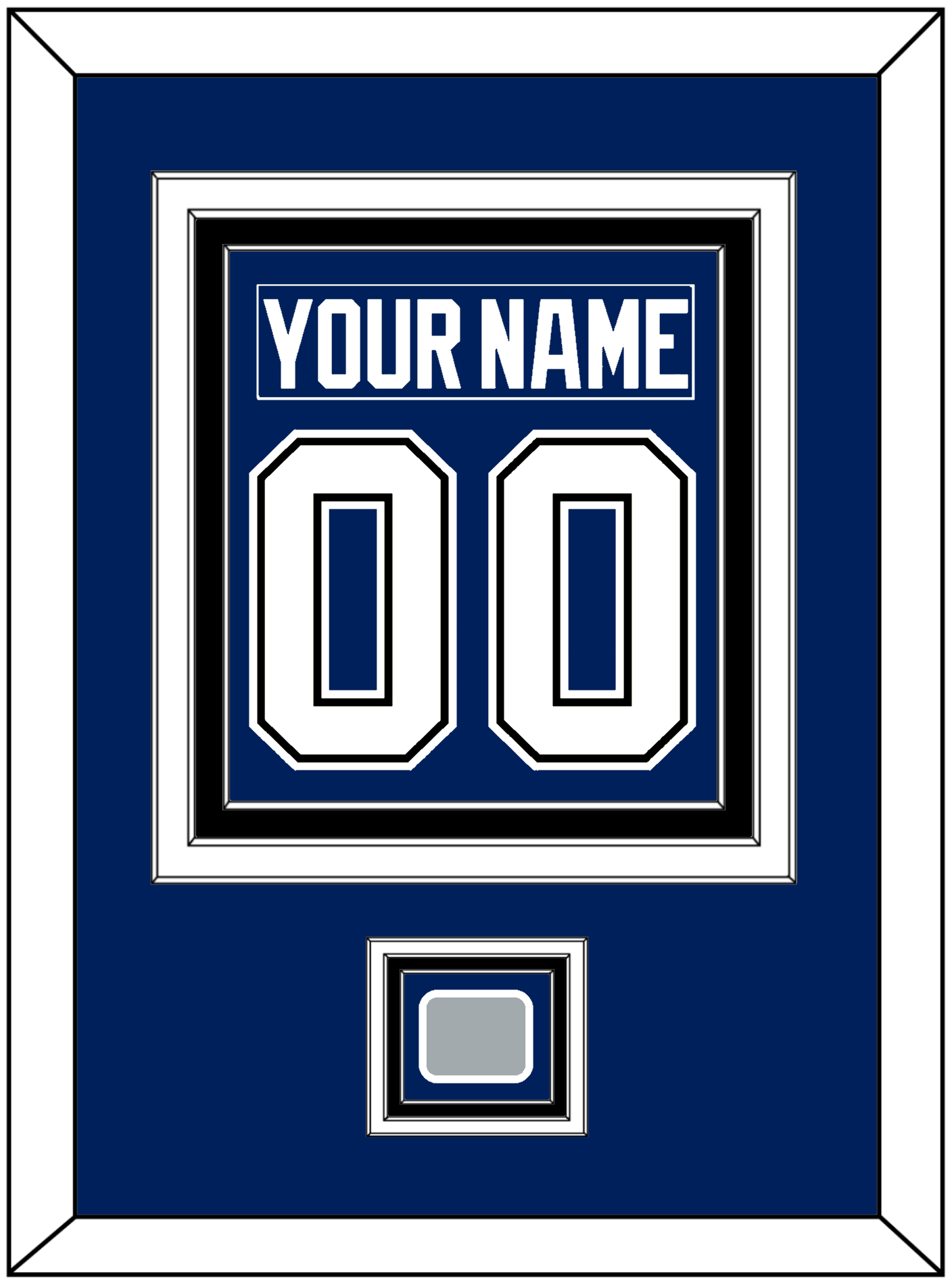 Tampa Bay Nameplate & Number (Back) Combined With 2020 Or 2021 Stanley Cup Finals Patch - Home Blue - Premier Tier 3