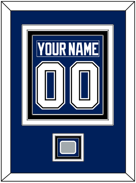 Tampa Bay Nameplate & Number (Back) Combined With 2020 Or 2021 Stanley Cup Finals Patch - Home Blue - Premier Tier 3