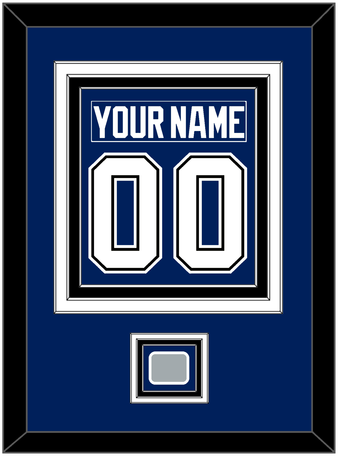 Tampa Bay Nameplate & Number (Back) Combined With 2020 Or 2021 Stanley Cup Finals Patch - Home Blue - Premier Tier 3
