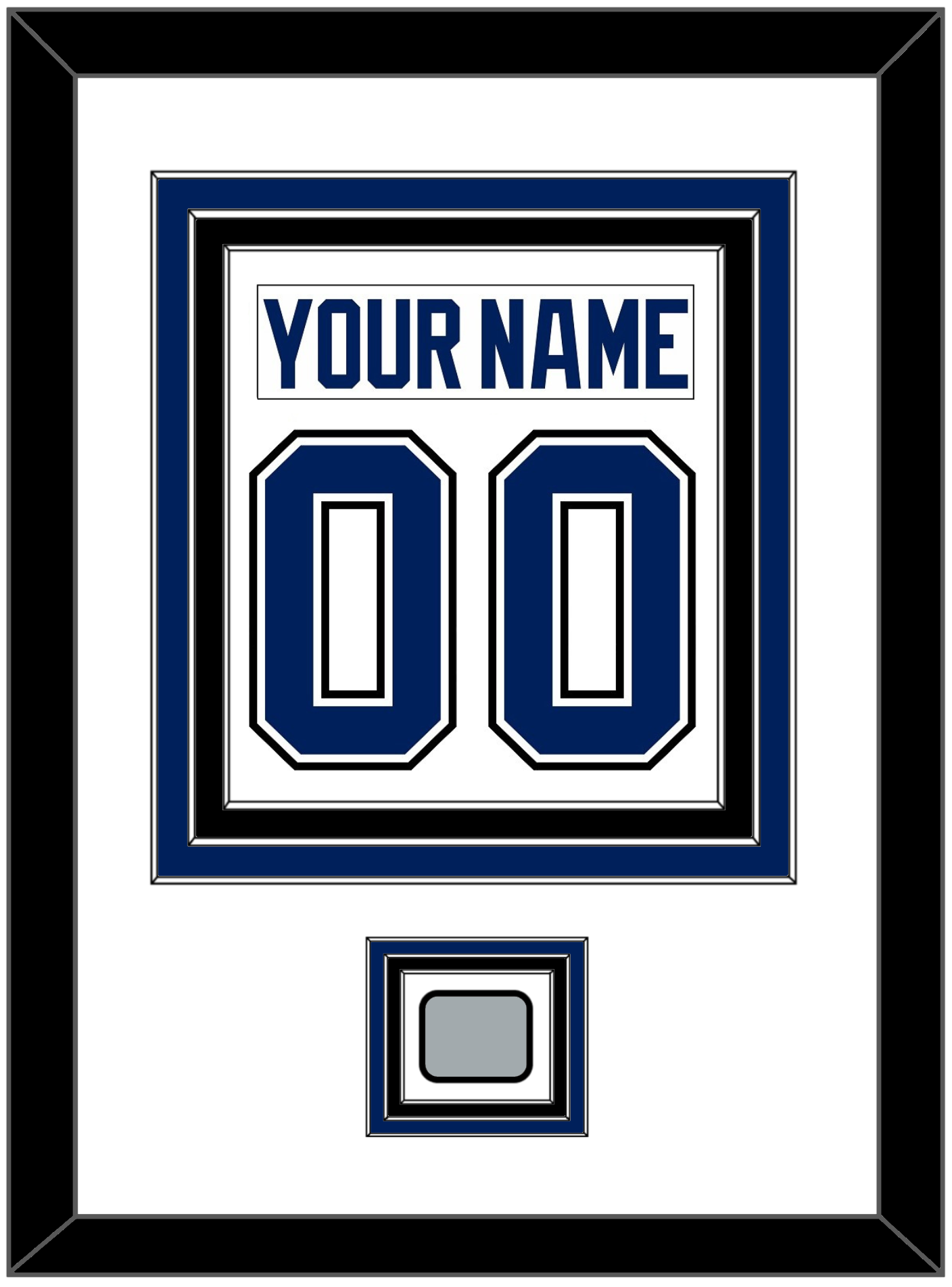 Tampa Bay Nameplate & Number (Back) Combined With 2020 Or 2021 Stanley Cup Finals Patch - Road White - Premier Tier 1