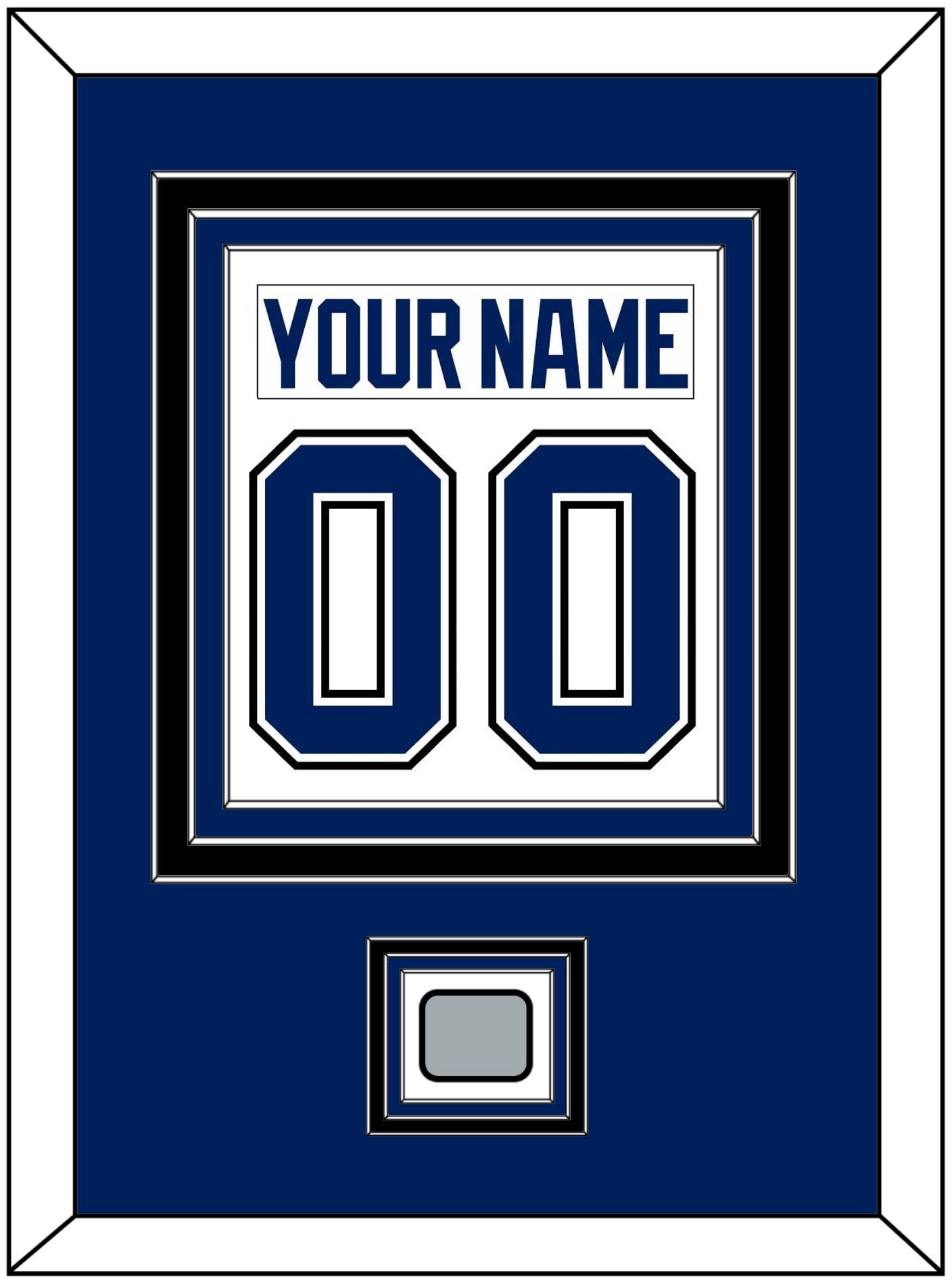 Tampa Bay Nameplate & Number (Back) Combined With 2020 Or 2021 Stanley Cup Champions Patch - Road White - Premier Tier 2