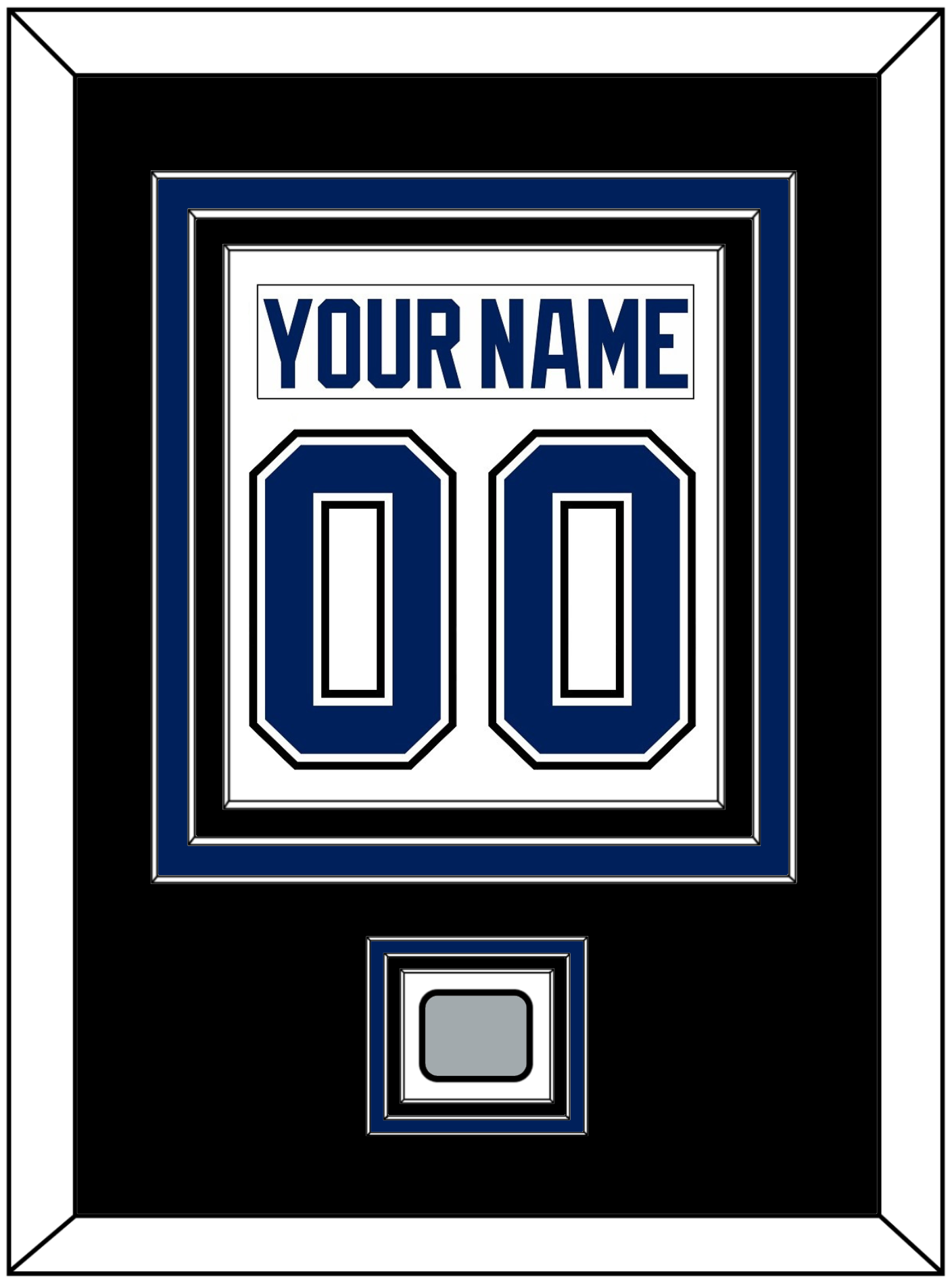 Tampa Bay Nameplate & Number (Back) Combined With 2020 Or 2021 Stanley Cup Finals Patch - Road White - Premier Tier 3